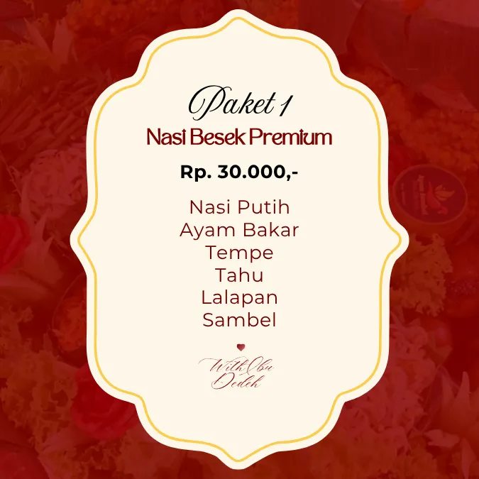 Foto tambahan Nasi Besek Premium 1 Catering Ibu Dedeh
