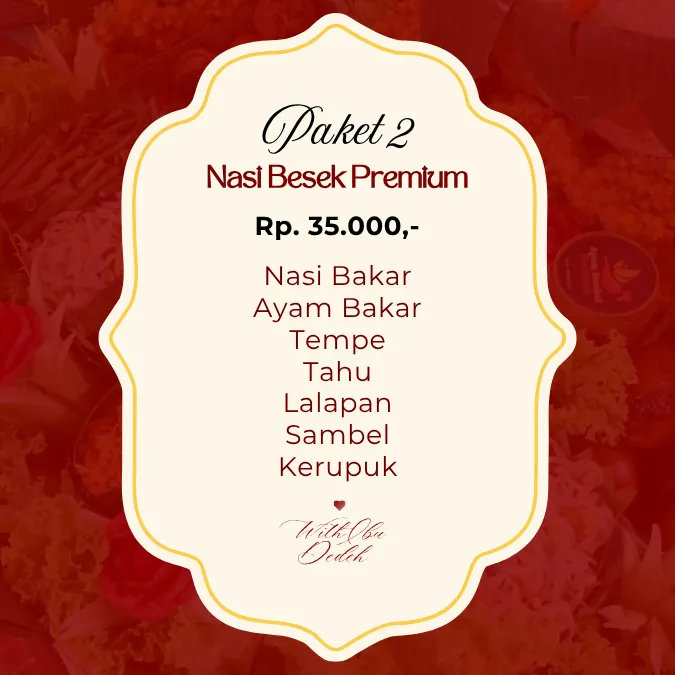 Foto tambahan Nasi Besek Premium 2 Catering Ibu Dedeh