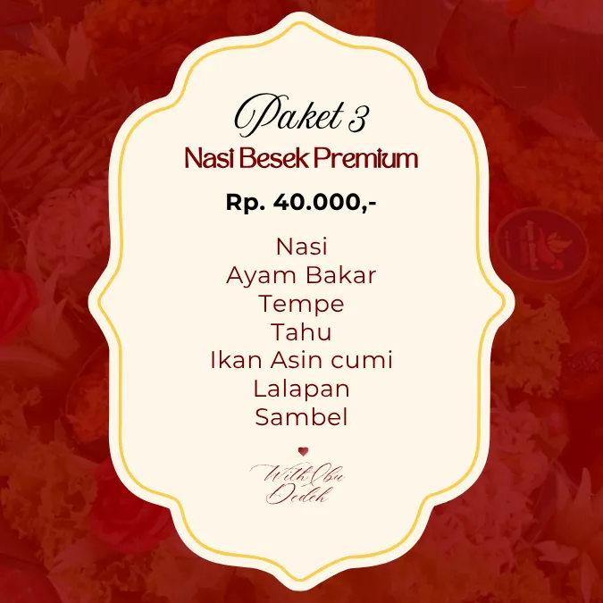 Foto tambahan Nasi Besek Premium 3 Catering Ibu Dedeh