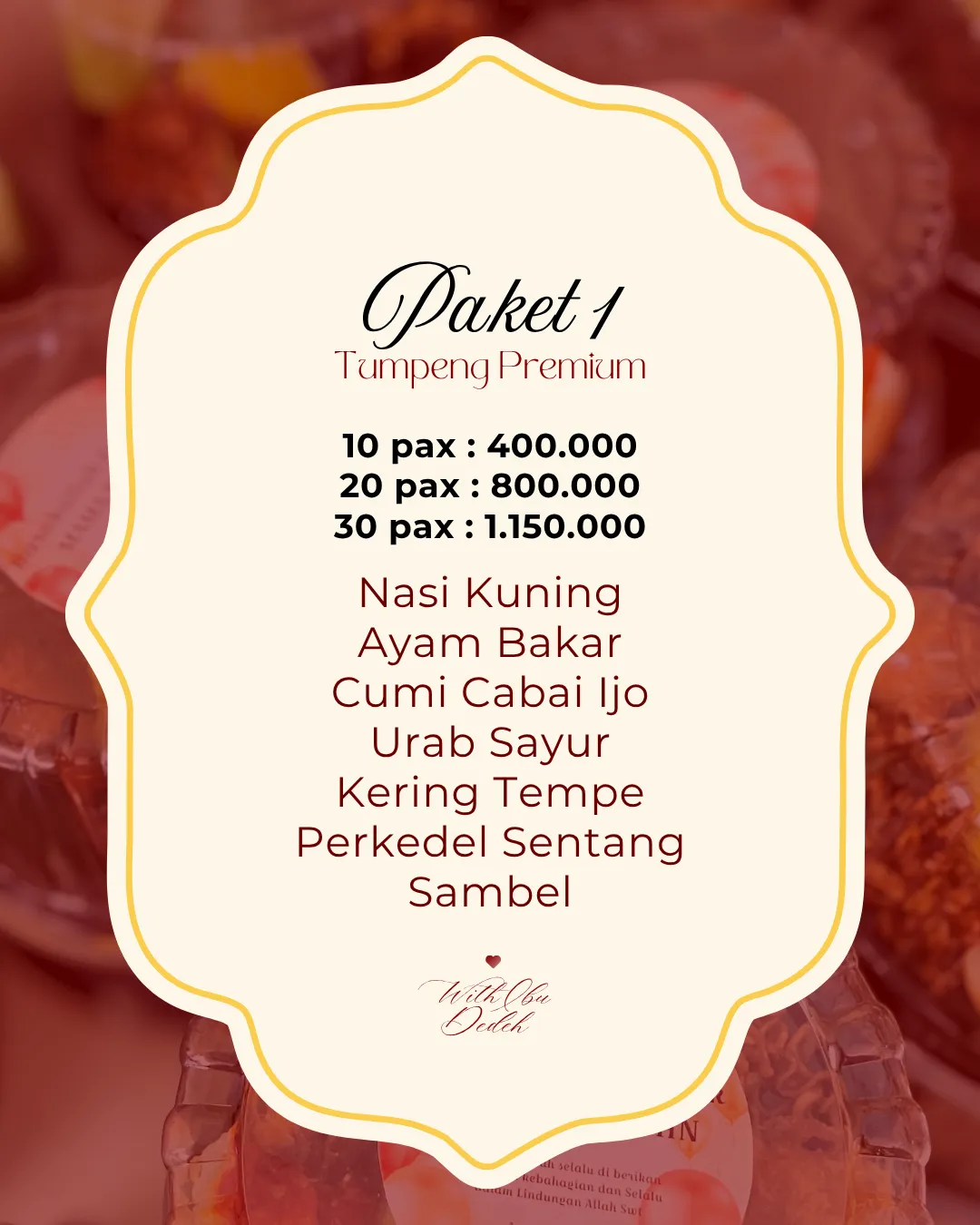 Foto tambahan Paket Tumpeng Premium 1 Catering Ibu Dedeh