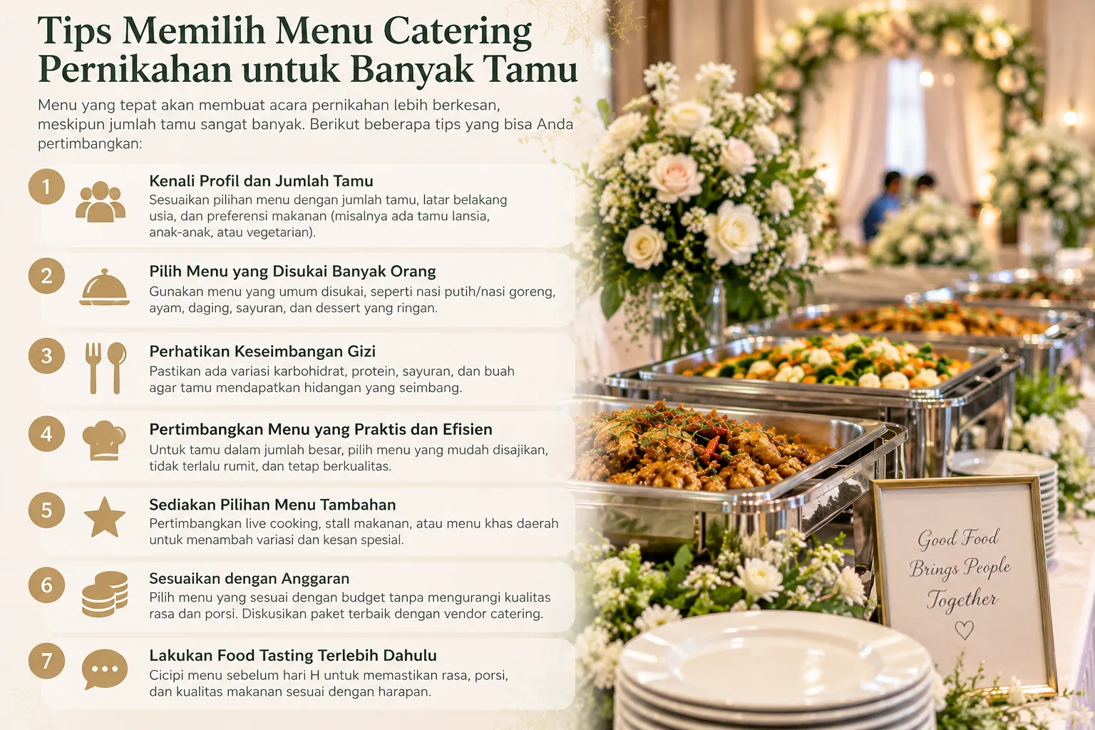 Tips Memilih Menu Catering Pernikahan untuk Banyak Tamu